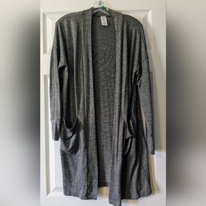 SOLD ELSEWHERESoft Cardigan - Small- Charcoal Grey lightweight and long cardigan
